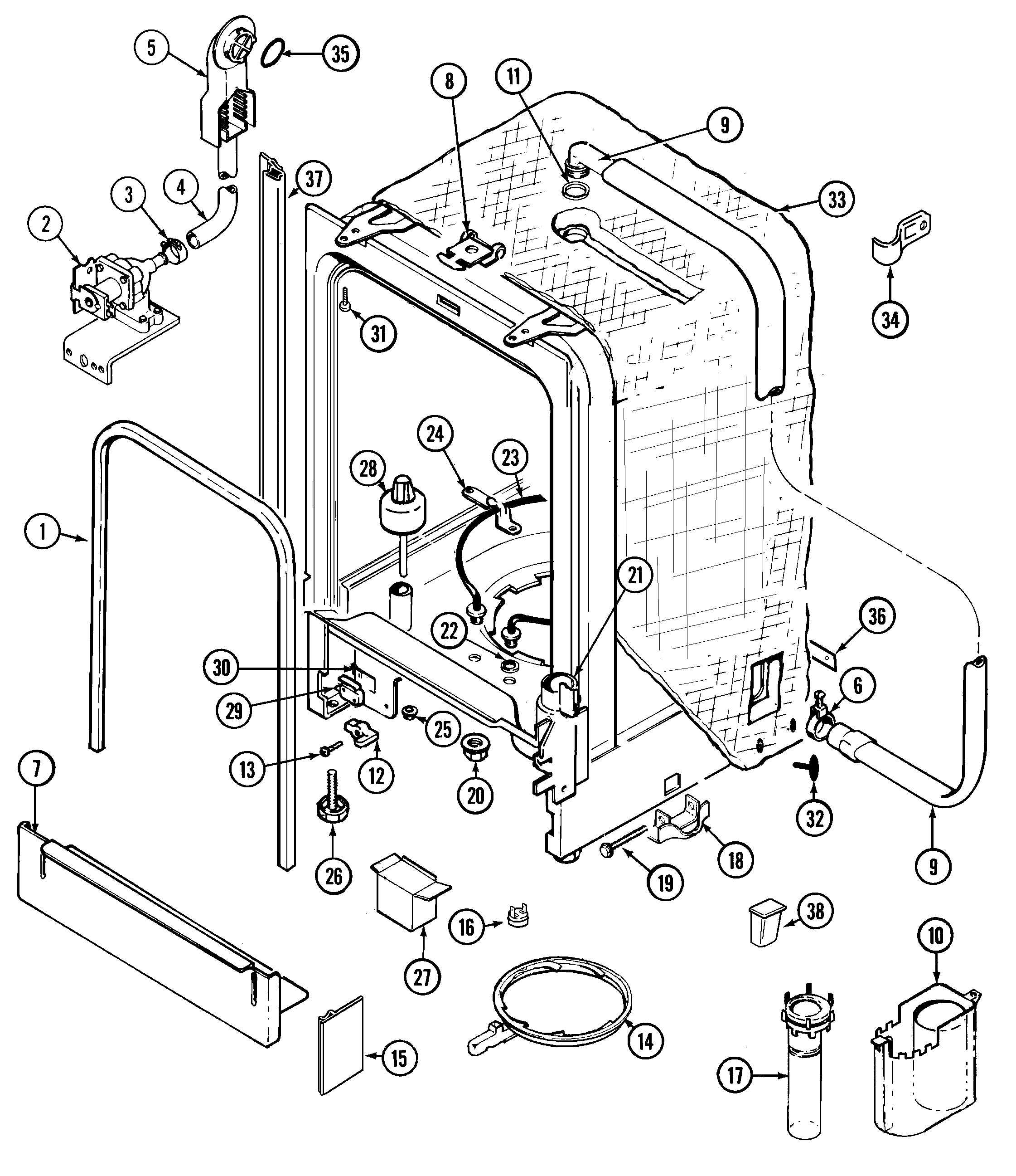 Whirlpool Gold Series Dishwasher Parts Diagram