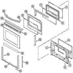 MER6550BAQ Range Door (lower) Parts diagram