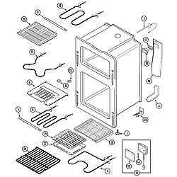 MER6770AAW Free Standing Electric Range Oven Parts diagram