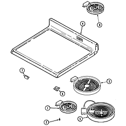 MER6772BCB Range Top assembly Parts diagram