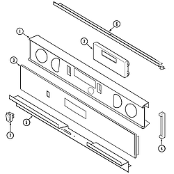 MEW6527CAS Range Control panel Parts diagram