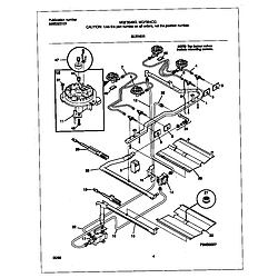 MGF354CGSC Gas Range Burner Parts diagram
