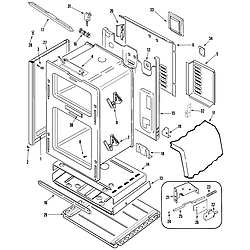 MGR6875ADB Gemini 30" Double Oven Freestanding Gas Range Body Parts diagram