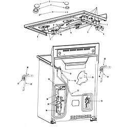 MGR6875ADB Gemini 30" Double Oven Freestanding Gas Range Gas controls Parts diagram