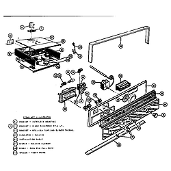 MTR217 Combination Oven Self cleaning oven control section Parts diagram