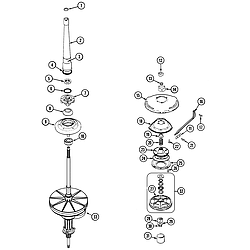 PAV2000AWW Washer Transmission, dual drive Parts diagram