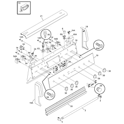 PFEF375CS2 Electric Range Backguard Parts diagram