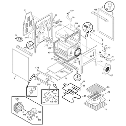 PGLEF385CB1 Electric Range Body Parts diagram