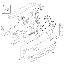 PGLEF385CB2 Electric Range Backguard Parts diagram