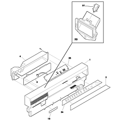 PLDB998CC0 Dishwasher Control panel Parts diagram