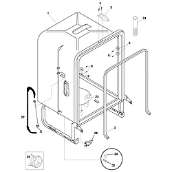 PLDB998CC0 Dishwasher Tub Parts diagram