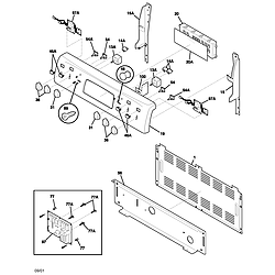 PLEF398ACA Electric Range Backguard Parts diagram