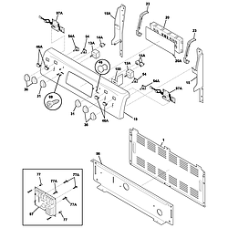 PLEF398CCC Electric Range Backguard Parts diagram