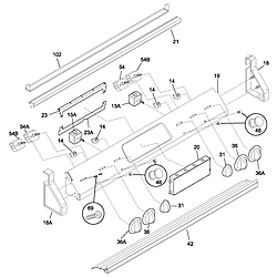 PLES389ACC Electric Range Backguard Parts diagram