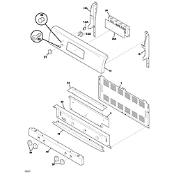 PLGF389ACA Gas Range Backguard Parts diagram