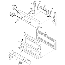 PLGF389CCB Gas Range Backguard Parts diagram