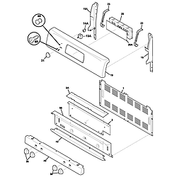 PLGF389CCC Gas Range Backguard Parts diagram