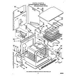 RB260PXYB Electric Built-In Oven Oven Parts diagram