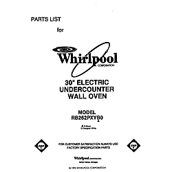 RB262PXYQ Electric Built-In Oven Front cover Parts diagram