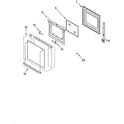 RBD275PDB14 Built In Oven - Electric Lower oven door Parts diagram