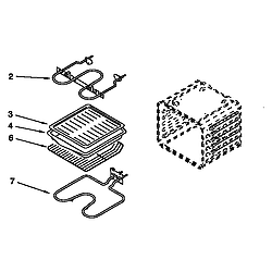 RBD305PDB6 Electric Oven Internal oven Parts diagram