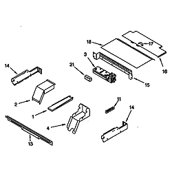 RBD305PDB6 Electric Oven Top venting Parts diagram