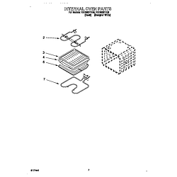 RBD305PDQ8 Electric Oven Internal oven Parts diagram