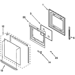 RBD305PDS15 Built In Oven - Electric Lower oven door Parts diagram