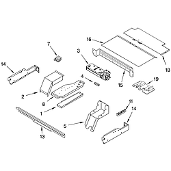 RBD306PDT12 Oven Top venting Parts diagram