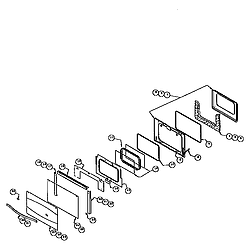 RDDS30VRS Range Main oven door assemby Parts diagram