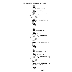 RDF30QB Freestanding Dual Fuel Range Jet holder assembly detail Parts diagram