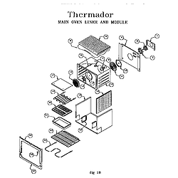 RDF30QB Freestanding Dual Fuel Range Main oven liner and module Parts diagram