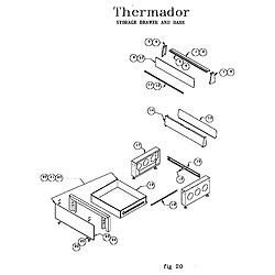 RDF30RS Freestanding Dual Fuel Range Storage drawer and base Parts diagram