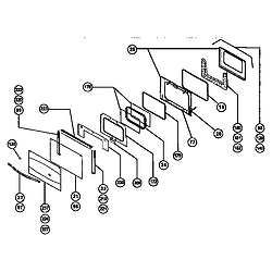 RDSS30RS Range Main oven door assembly Parts diagram