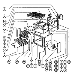 RDSS30RS Range Main oven liner and module Parts diagram