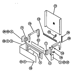 RED30VQ Electric Drop-In Range (drop-in) base w/toe kick panel assembly Parts diagram