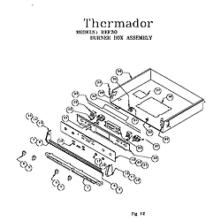 REF30QW Freestanding Electric Range Burner box assembly Parts diagram