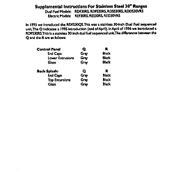 RES30RS 30" Dual-Fuel range THERMADOR 30 diagram