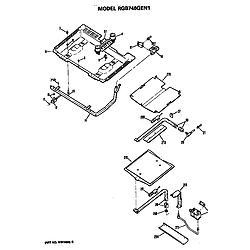 RGB746GEN1 Gas Range Burner section Parts diagram