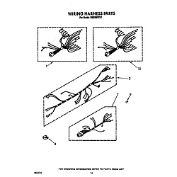 RM288PXV Electric Built-In Oven With Microwave Wiring harness Parts diagram