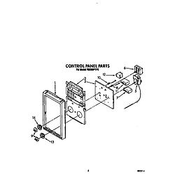 RM288PXV6 Electric Built-In Oven With Microwave Control panel Parts diagram