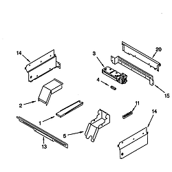 RS675PXGQ0 Electric Range Top venting Parts diagram