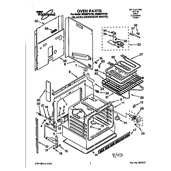 RS696PXYB Electric Range Oven Parts diagram