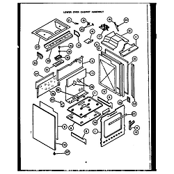 RSD30 Gas Ranges Lower oven cabinet assembly Parts diagram