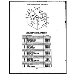 RSD30 Gas Ranges Lower oven electrical components Parts diagram