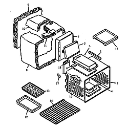 RSK3700UL Gas Range Oven assembly Parts diagram