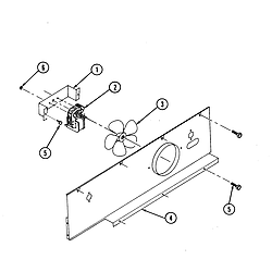 S136 Range Blower motor (cooling) Parts diagram