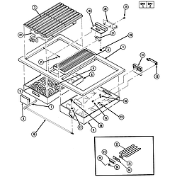 S136 Range Top assembly Parts diagram