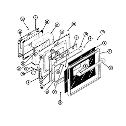 S136C Range Door Parts diagram