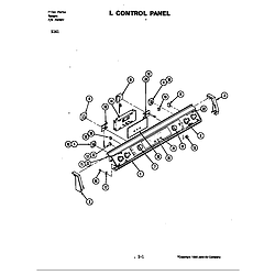 S161 Electric Slide-In Range Control panel Parts diagram